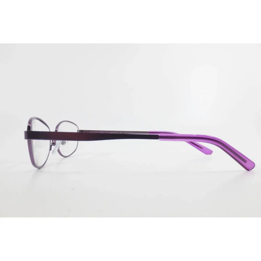 WM 6102 PU Purple Metal Oval Eyeglass Frames 53-17-140 Full Rim Glasses